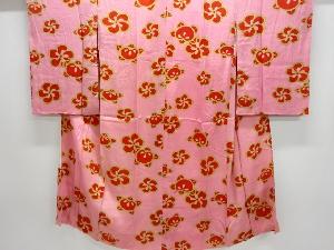 アンティーク　錦紗捻花模様長襦袢